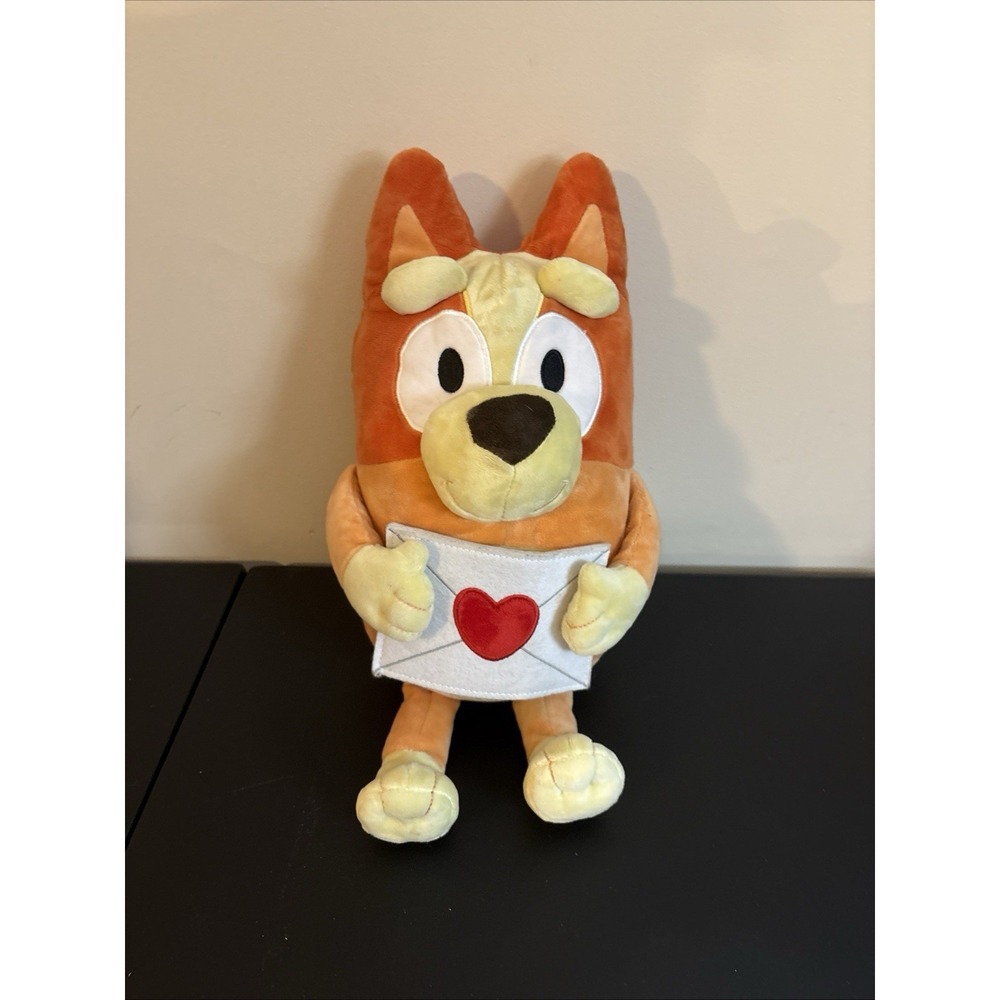 Bluey Bingo Plush w/ Love Letter – Valentine's Day Edition – 17" Stuffed